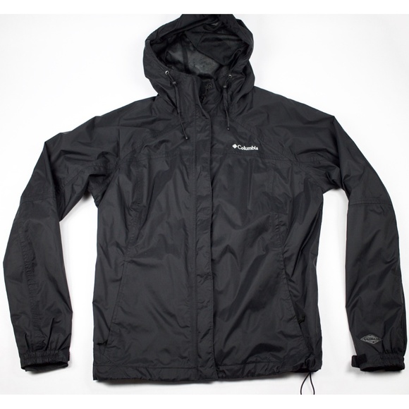 women's black columbia rain jacket